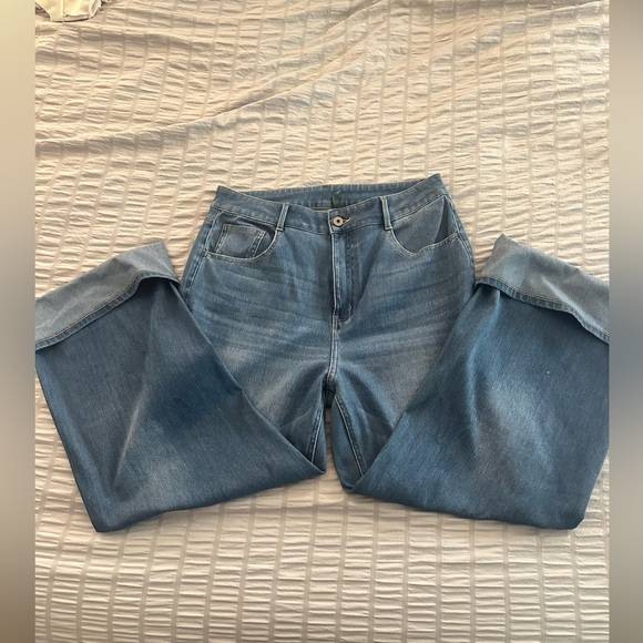 HALARA Flex High waist cuffed wide leg jeans - Picture 3 of 8